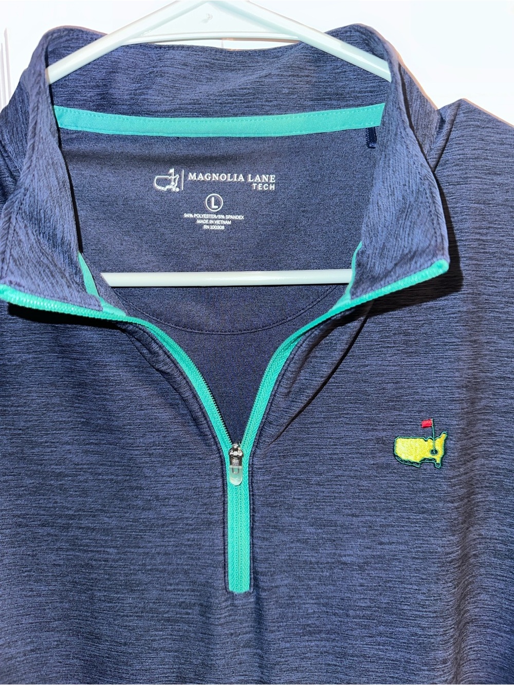 Masters Magnolia Lane Tech Performance Quarter Zip Polo Golf Shirt Women’s Large - Picture 2 of 3